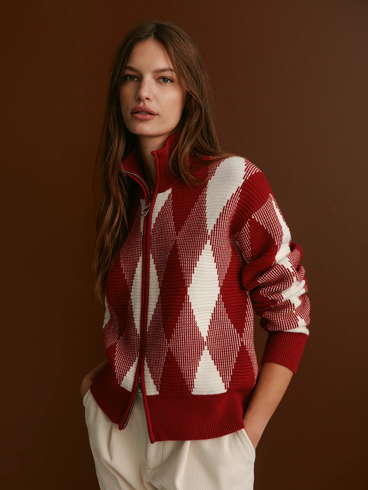 Varley Karina Jacquard Knit Jacket