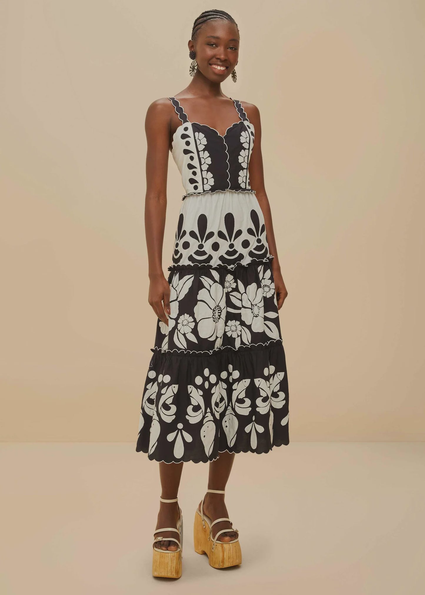 Farm Rio Cutout Midi Dress