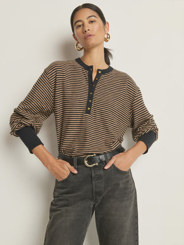 Nation Victoria Henley Cocoa Stripe