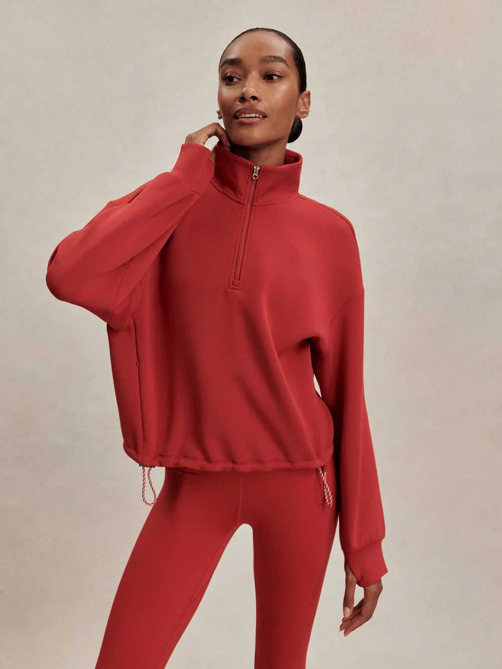 Varley Sian Cropped Half Zip