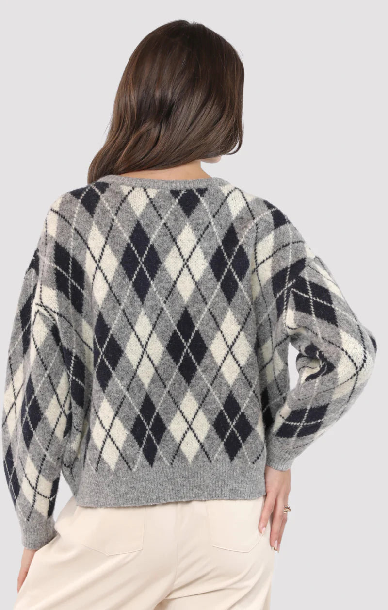 Sadie and Sage Bec Argyle Cardigan
