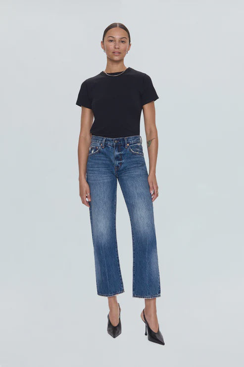 PISTOLA Lexi Mid Rise Bowed Straight