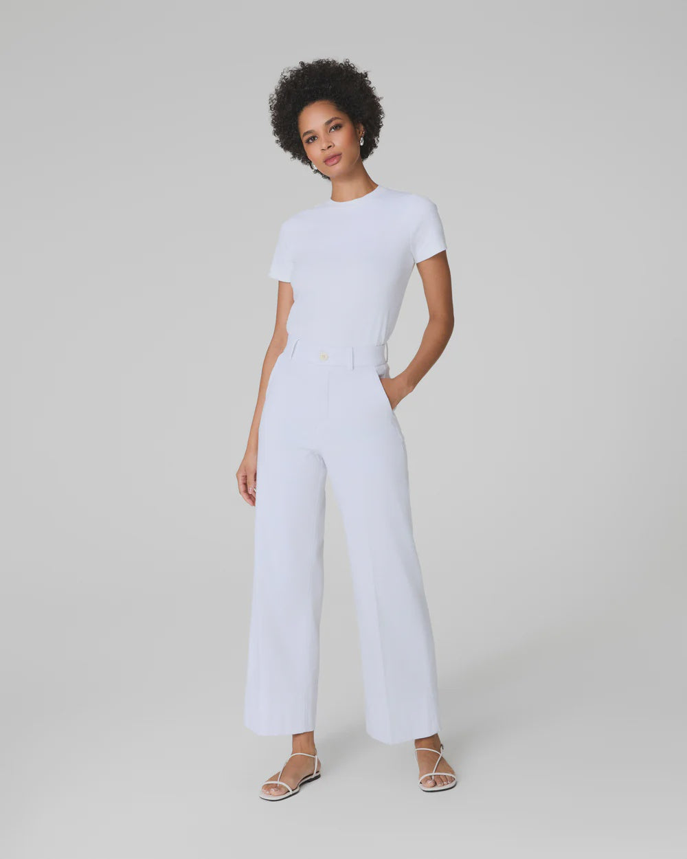 Spanx Stretch Twill Crop Wide Leg