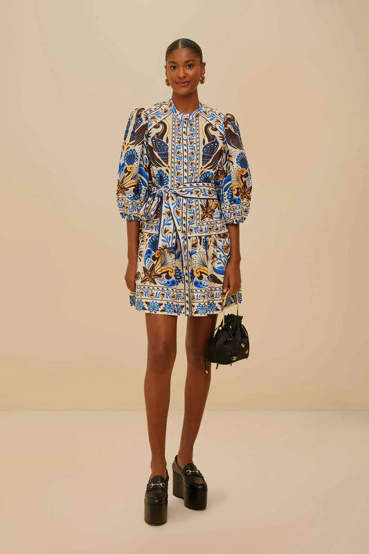 FARM RIO Nature Land Sand Mini Dress