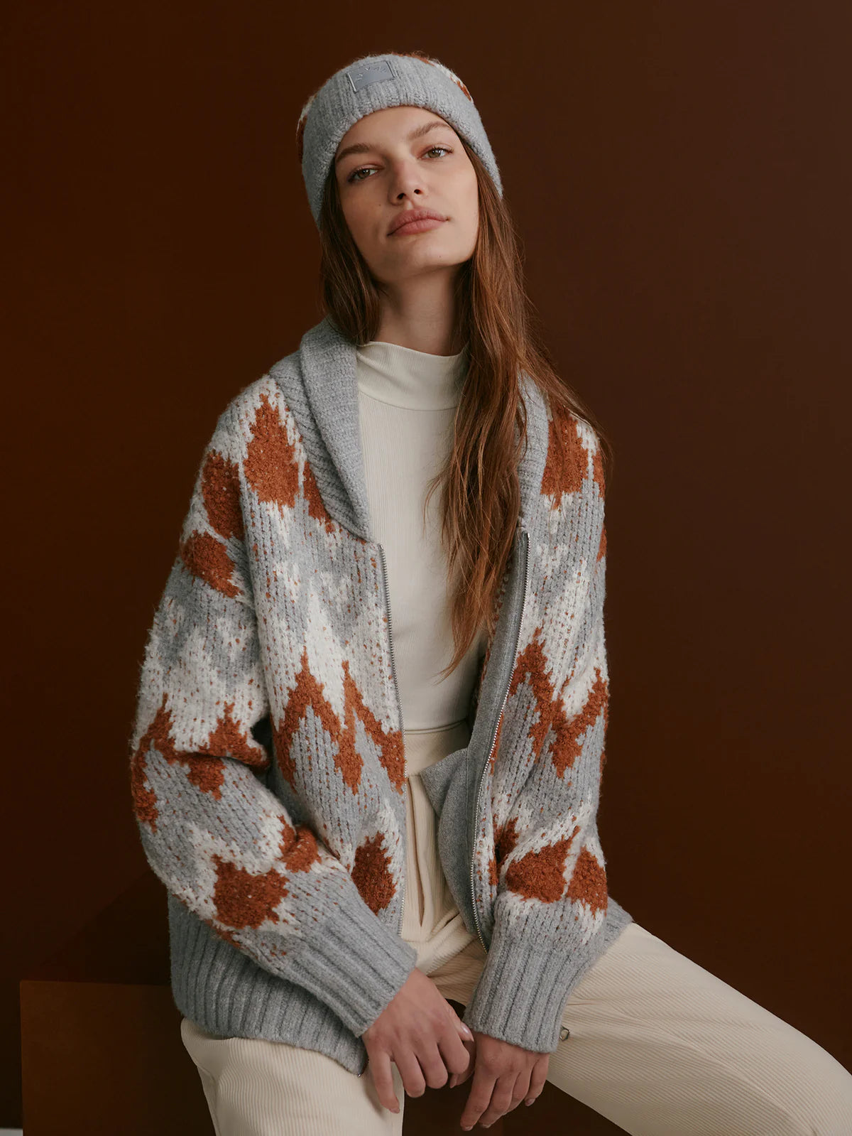 Varley Brockley Jacquard Knit Jacket