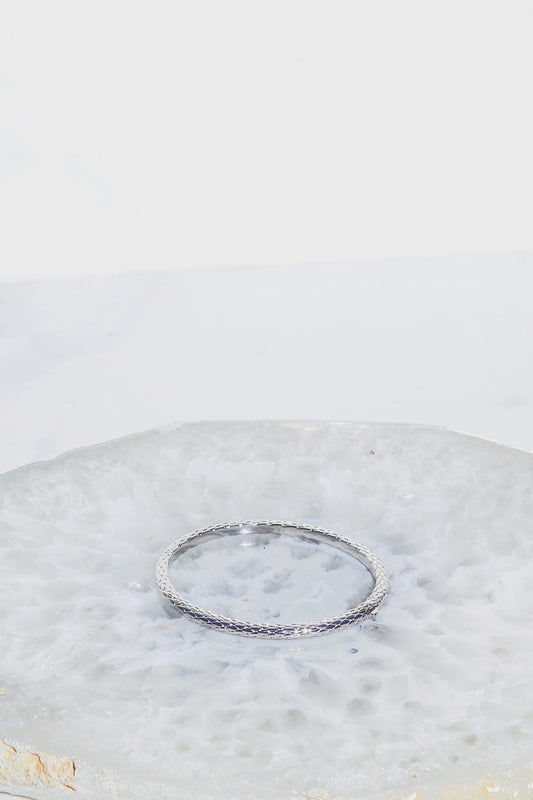 Native Gem Silver Bali Bangle