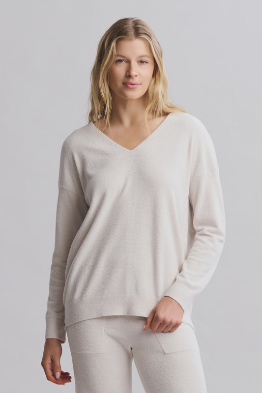 Barefoot Dreams V Neck HI-Low Pullover