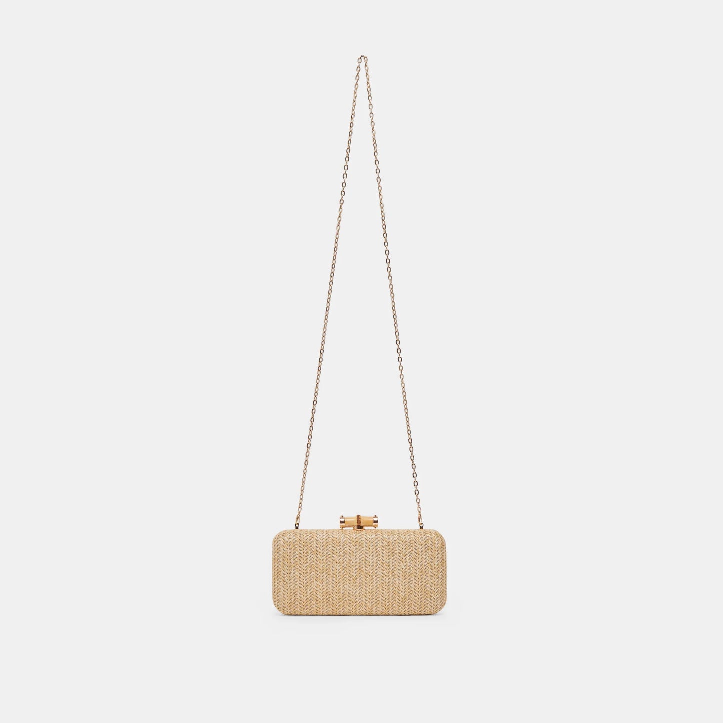 Dolce Vita Solace Natural Raffia Box Clutch