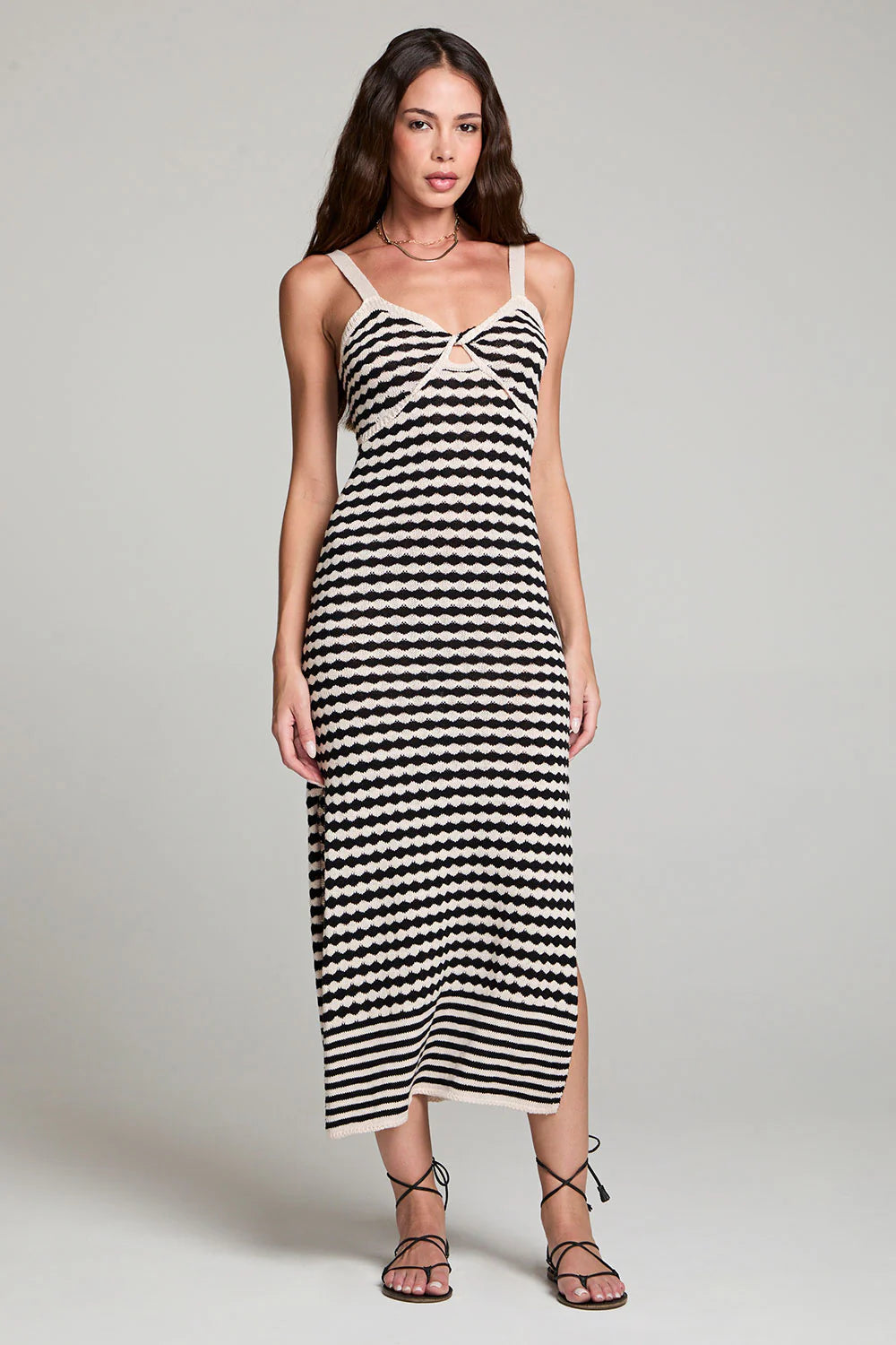 Saltwater Luxe Tank Sweater Dress Black & White