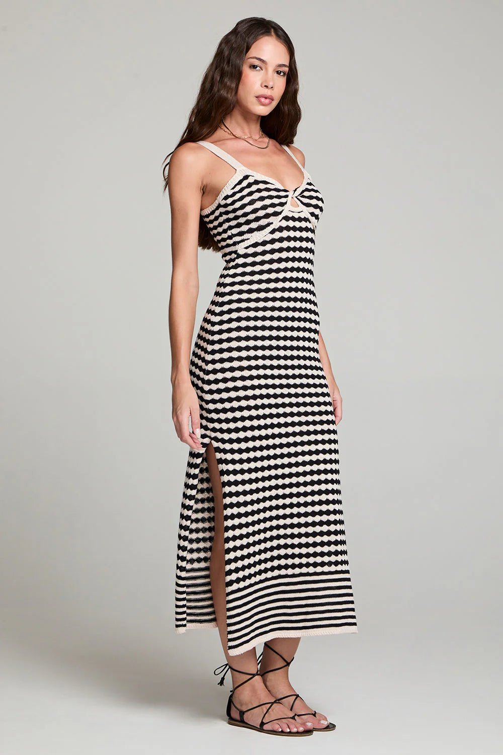 Saltwater Luxe Tank Sweater Dress Black & White