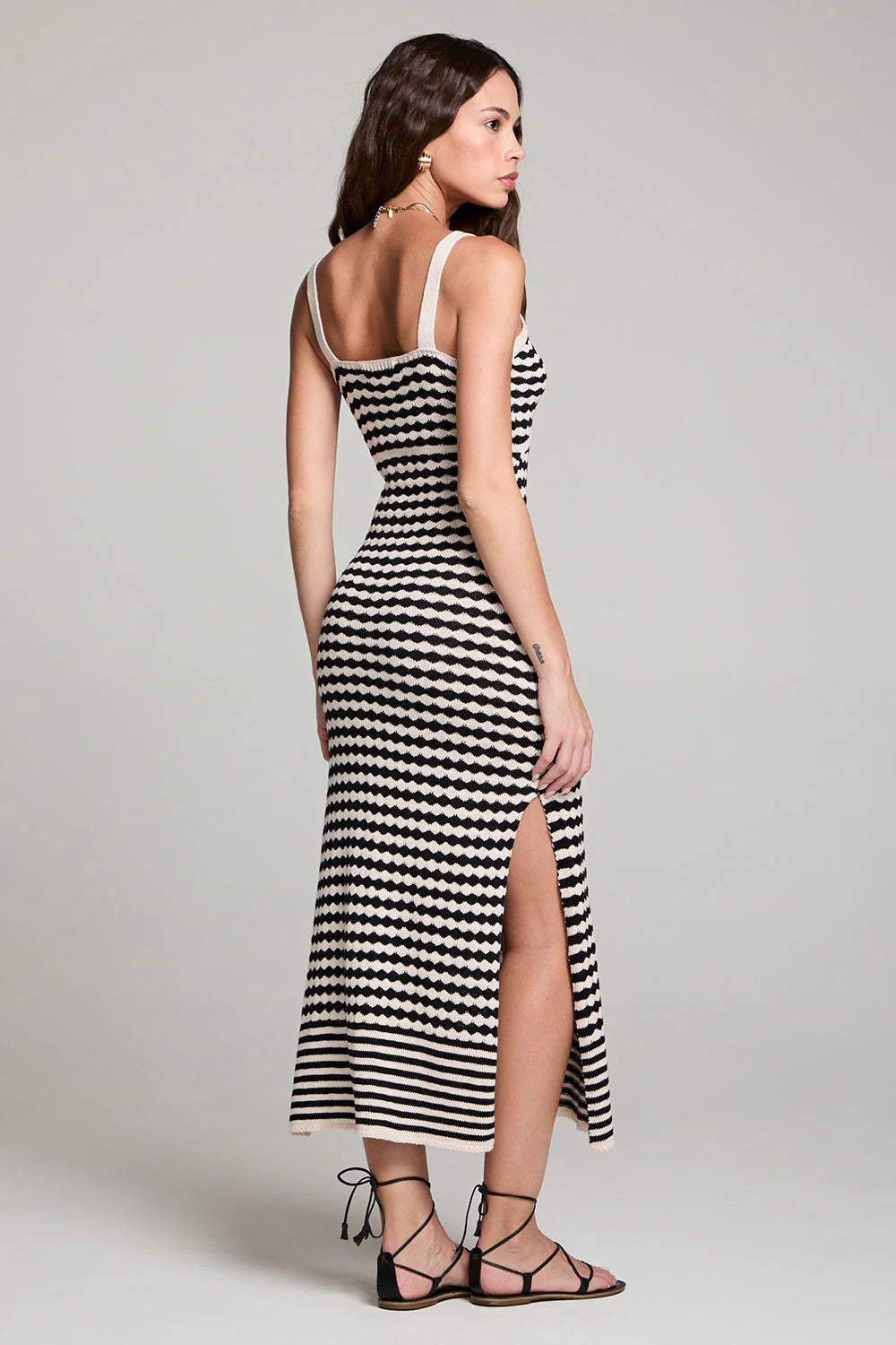 Saltwater Luxe Tank Sweater Dress Black & White