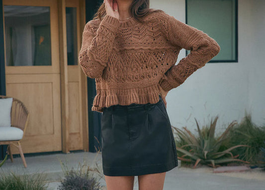 Saltwater Luxe Morgan Faux Leather Mini Skirt