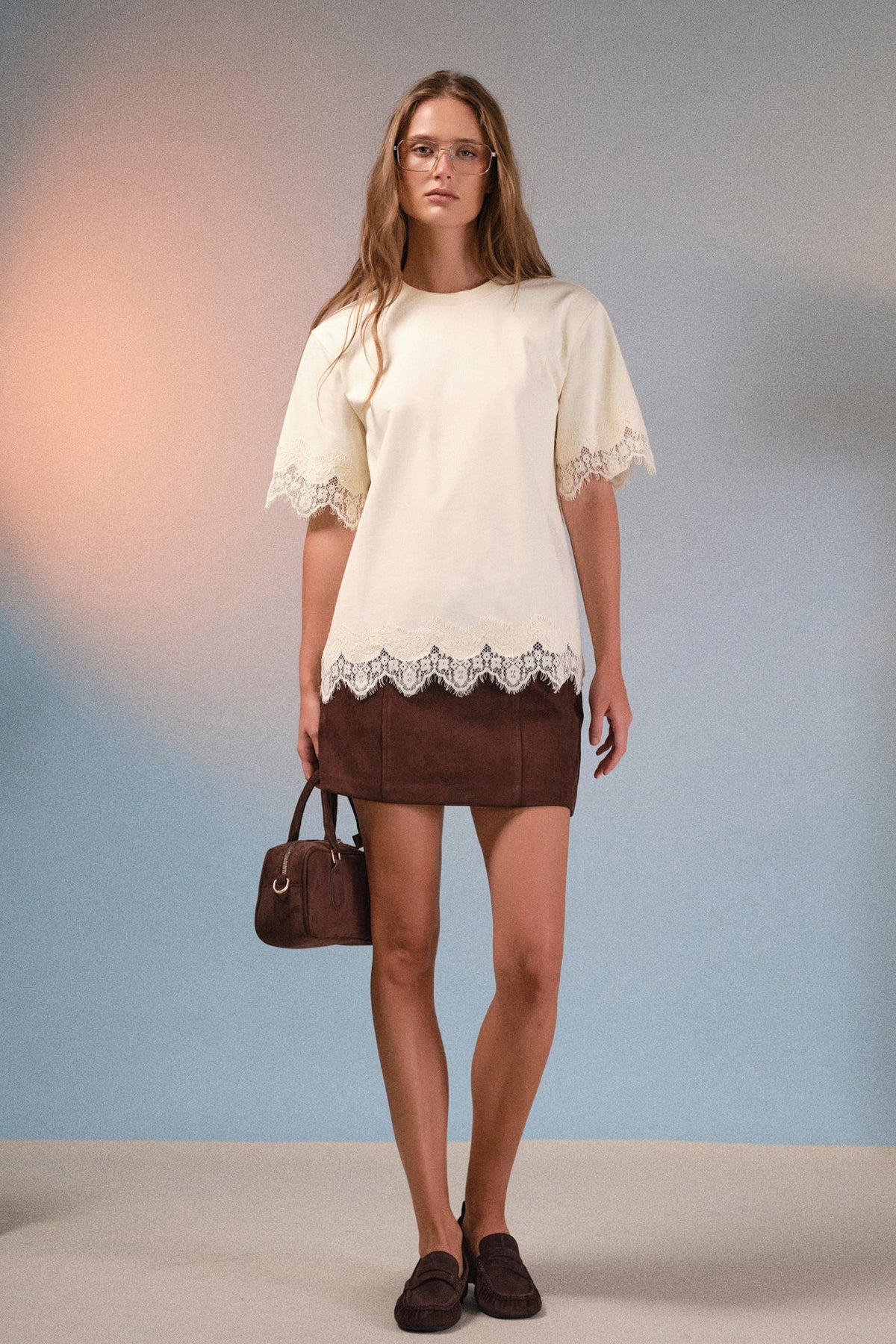 English Factory  Suede Mini Skort