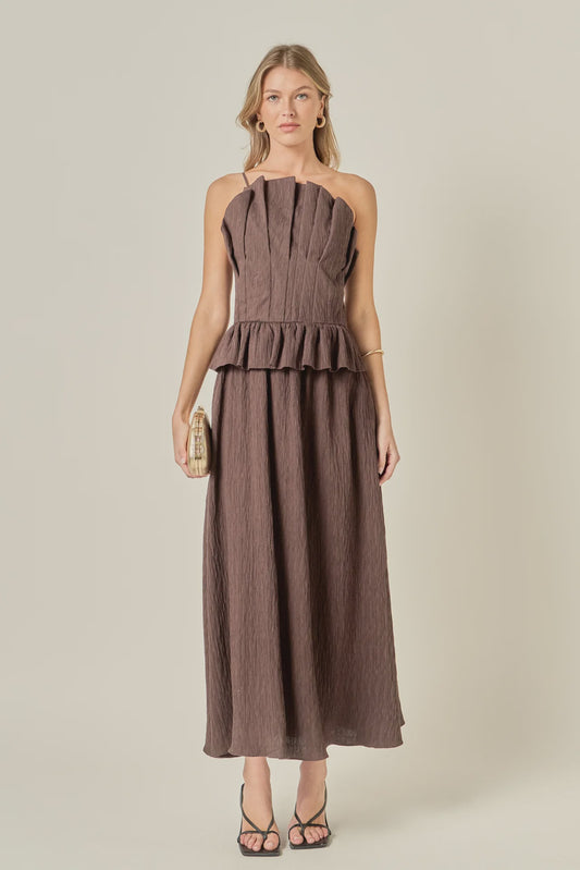 English Factory Modern Muse Pleated Midi Dress