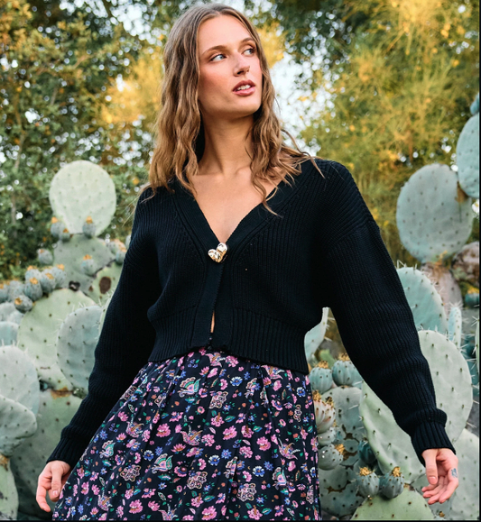 Cleobella Heart Sweater Cardigan