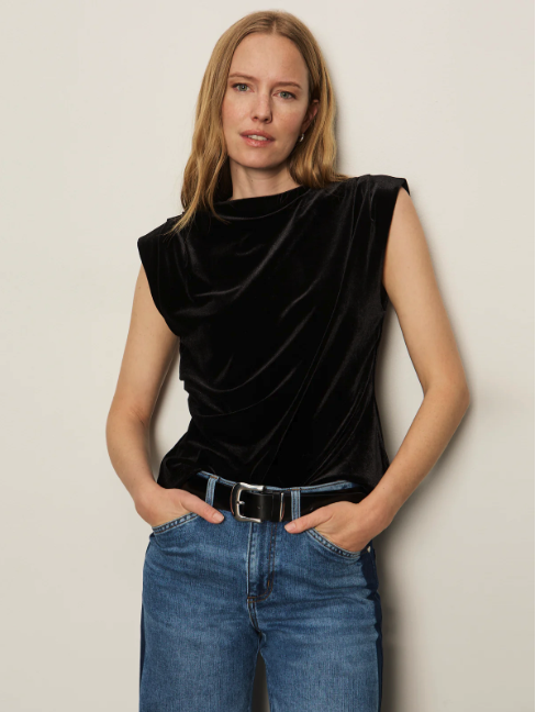 Sanctuary Pleated Sleeveless Top