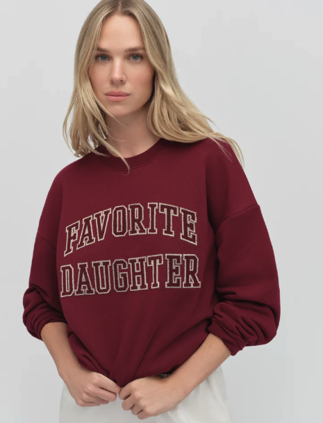 Favorite Daughter Collegiate Embroidery Sweatshirt