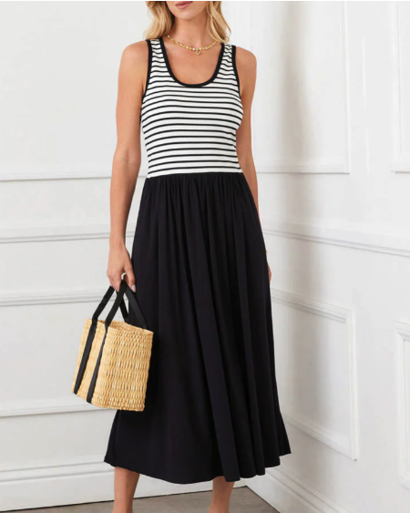 Karen Kane Mixed Midi Dress