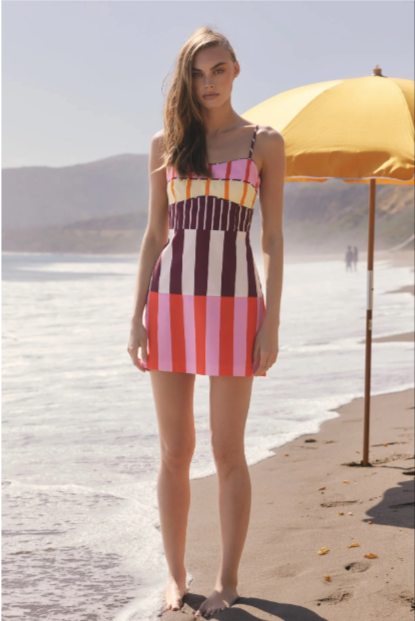 English Factory Striped Mini Dress