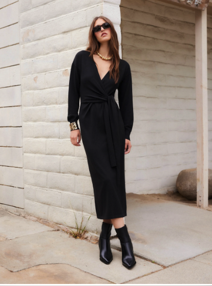 Fifteen Twenty Raya Wrap Sweater Dress