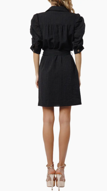 Cibon Grid Jacquard Mini Shirtdress