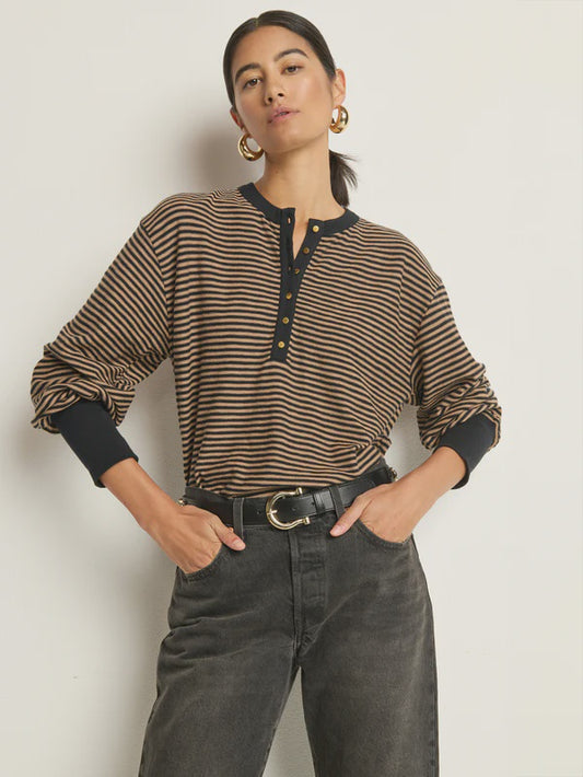 Nation Victoria Henley Cocoa Stripe