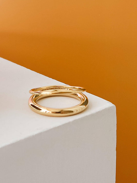 Harvey 18k Gold Double Band