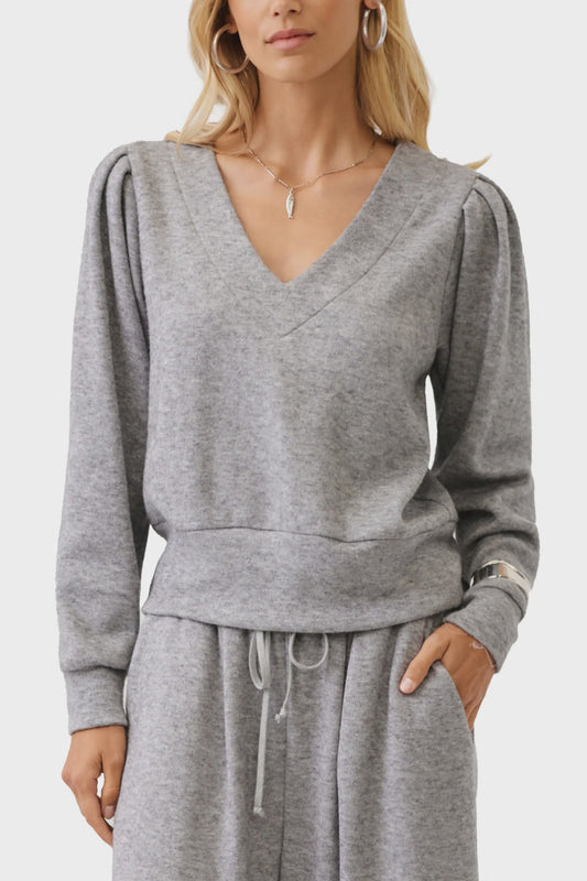 Fifteen Twenty Cambria Pleat Sleeve Top
