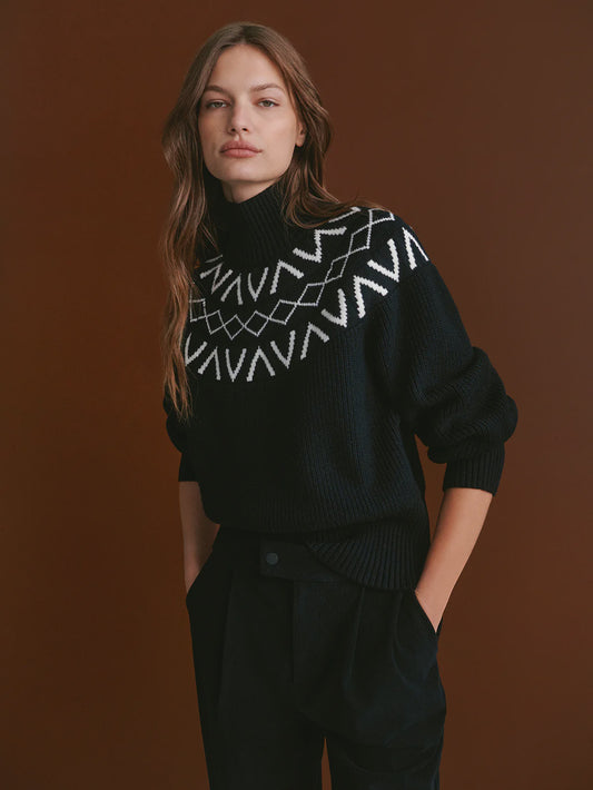 Varley Marcie Fairisle Yoke Sweater