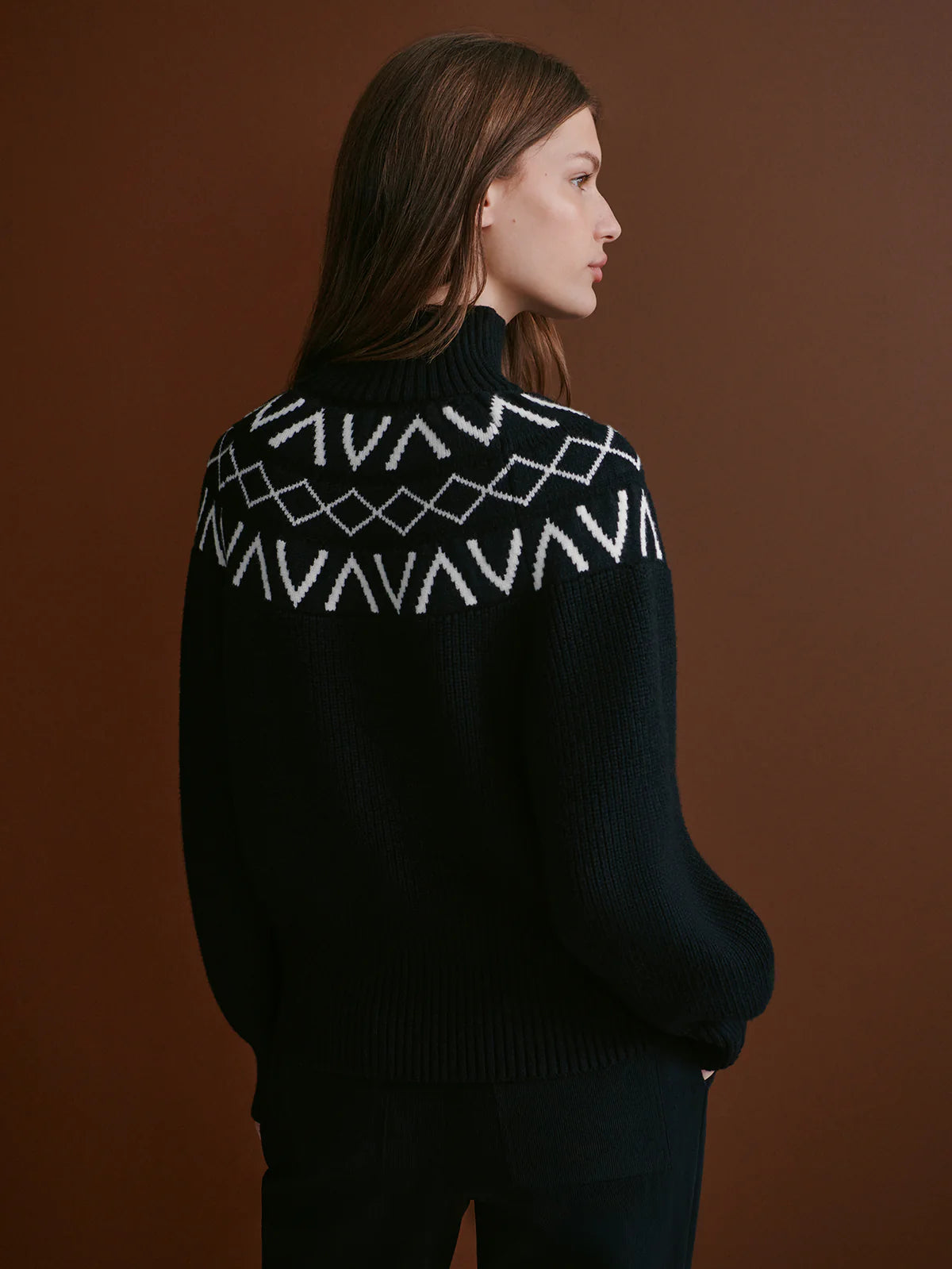 Varley Marcie Fairisle Yoke Sweater