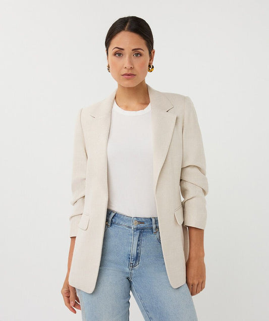 ESQUALO Linen Look Blazer