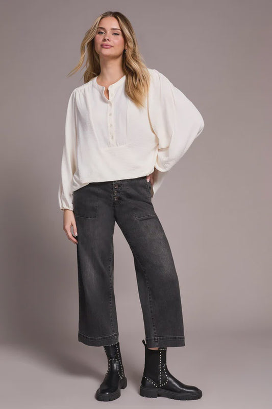 Tribal Blouse with Folded Hem