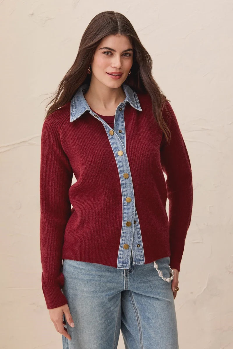 Tribal Mixed Media Sweater