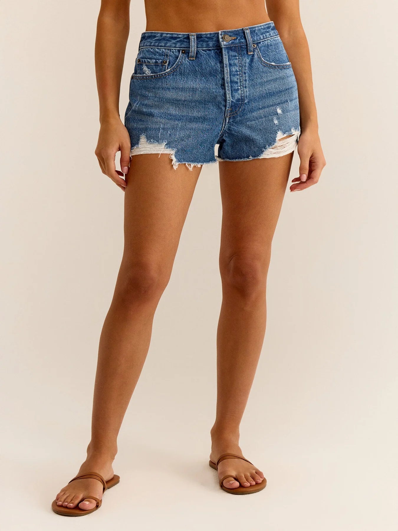 Z Supply Hi-Rise Denim Shorts